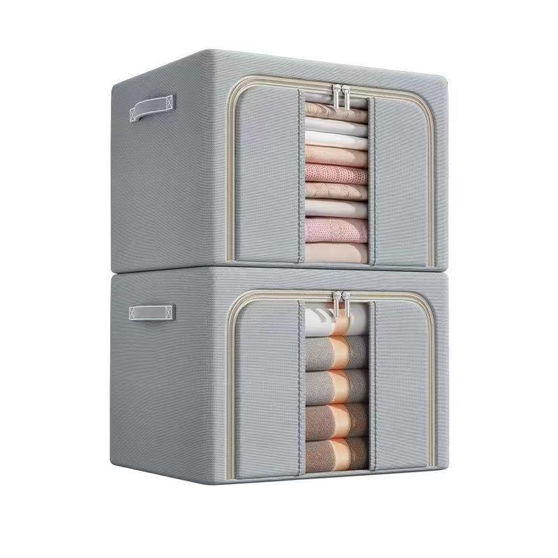 Large Capacity Oxford Cloth Storage Box with Steel Frame for Clothes and Quilts