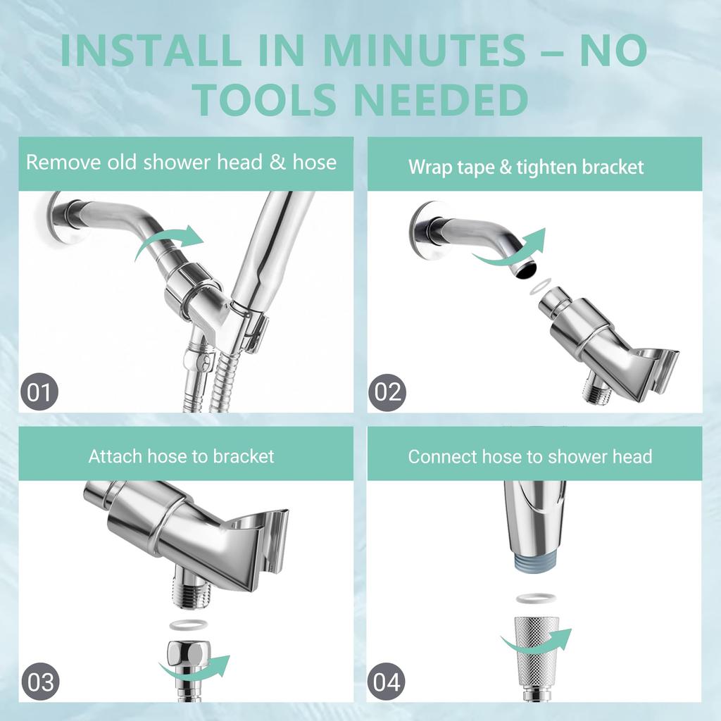 shower chlorine shower disassembly and water volume and pressure water pressure booster shower skin water water leak powerful cleaning dirt easy