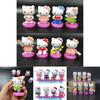Entzückendes Hello Kitty Miniatur-Puppenhaus-Dekor Acht-teiliges Set Perfekt für Kuchen und Gärten