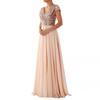 V-neck Chiffon Spliced Evening Dress - Women's Spring/Summer Collection 2022