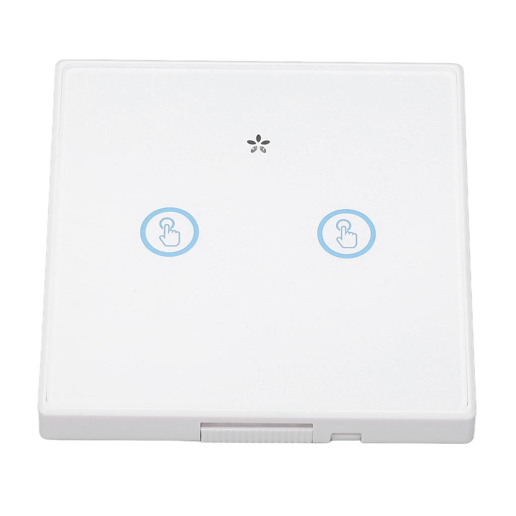 Smart Wireless Touch Panel Switch 433MHz Wiring Free Remote Control Waterproof for Home 2 Gang