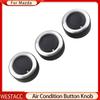 3Pcs/set Aluminum Alloy Air Conditioning Knob AC Knob Cover for Mazda 3 BL 2010 - 2013 Heat Control Switch Button