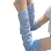Women Girls Sun Protective Fingerless Gloves Solid Color Bowknot Print Arm Leg Warmers Ice Silk Cooling Arm Leg Sleeves