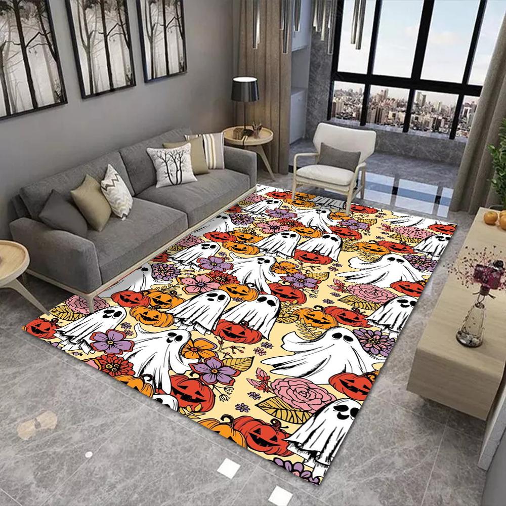 Halloween Print Floor Mat, Non-Slip Door Rug for Living Room Carpet Festive Home Decor for Xmas, Halloween Home Decor