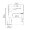 Blandebatteri for servant - IMEX - ART - Ettgreps - Lav tut - Krom finish