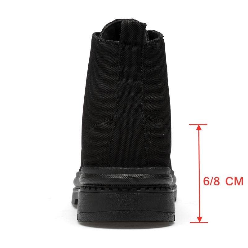 Mode Winter Herrenstiefel Schuhe mit Absätzen Versteckte Absätze Warme Canvas Schuhe zum Größerwerden für Herren Erhöhende Einlegesohle 8CM 6CM Lässig Erhöhend Sport
