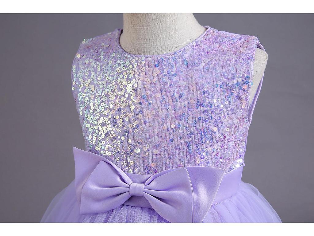 Mädchen Pailletten-Abendkleid für Kinder: Geburtstags- und Auftrittskleidung für Prinzessinnen