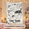 Custom Personalized Tapestry,Arctic Monkeys Print Custom Name Text Wall Art Hanging for Bedroom