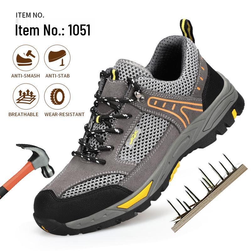 Spring Safety Work Shoes: Anti-Smash, Puncture-Resistant, Durable Soles, Oil, Acid & Alkali Resistant for Construction Sites
