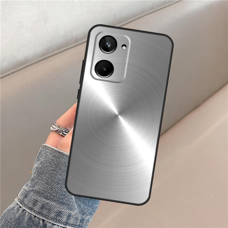 Stahl Eisen Metall Muster Hülle Für Realme 15 14 13 12 11 Pro Plus C63 C61 C55 C51 C53 C25 C65 C67 C71 C75 GT6 GT7 Pro