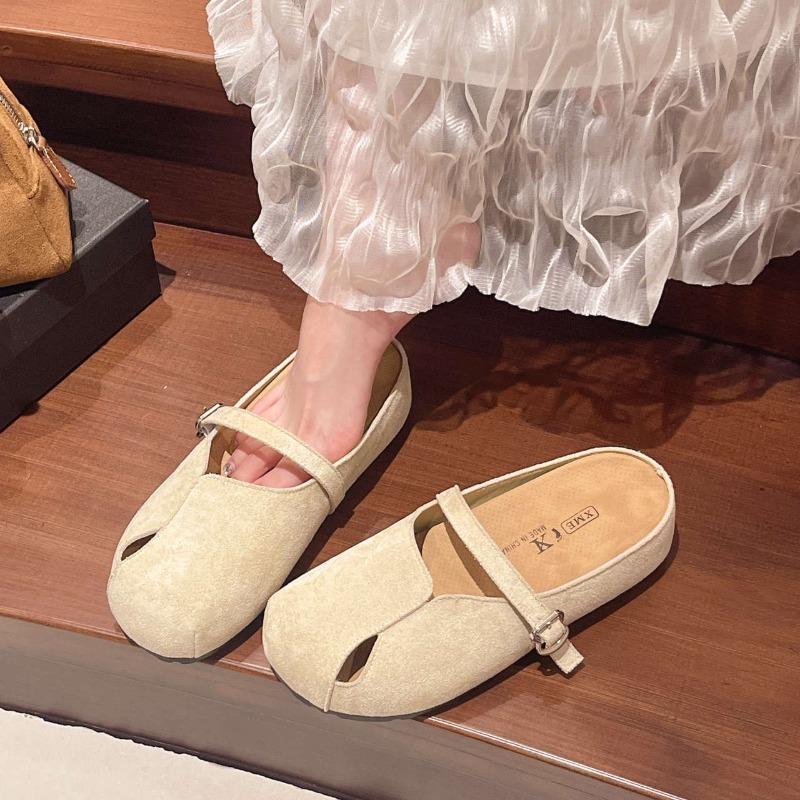 A New Style of Thick-soled Height-increasing Half-slipper Women's Shoes for One-step Wearing