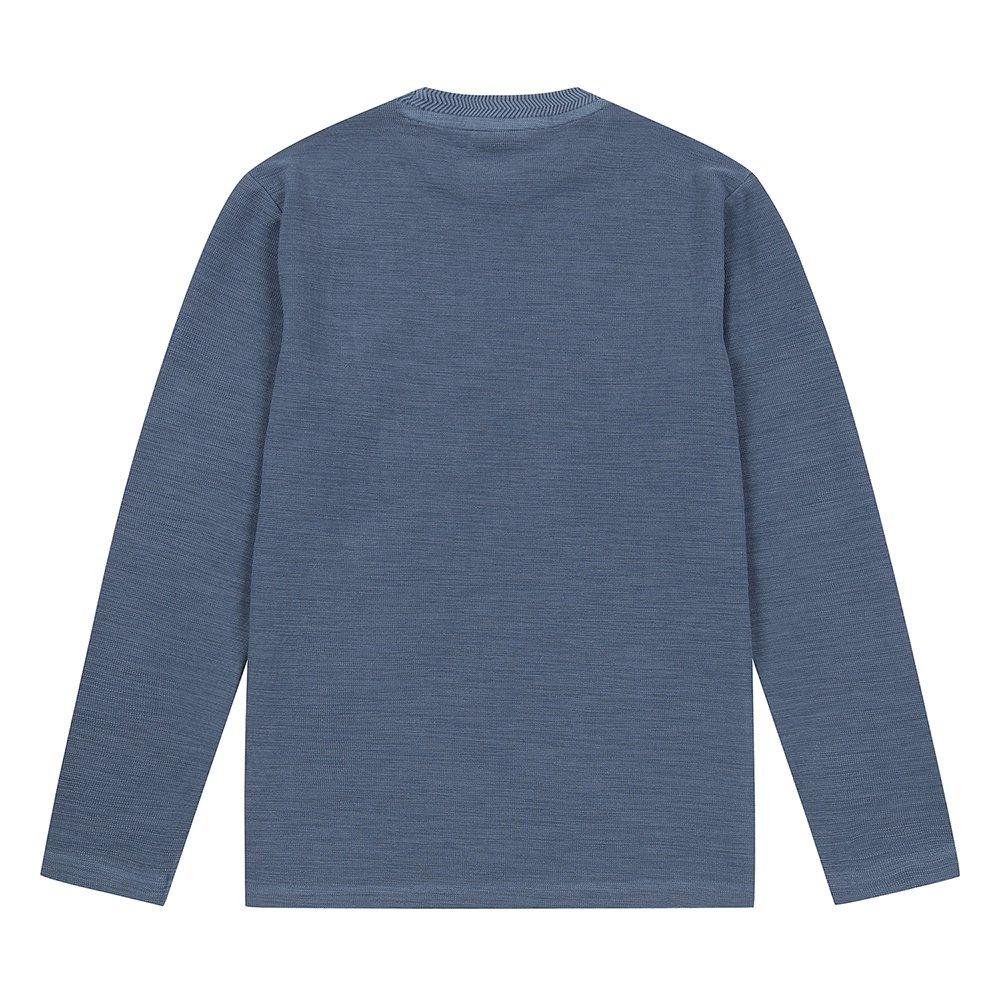 FERRAROMILANO Men'S Garment Dyed Knit Round T-Shirt Sky Blue (A0C115142)