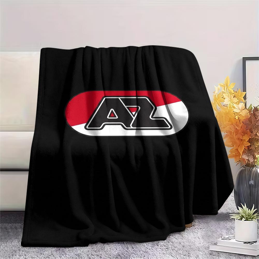 1 Stück AZ Alkmaar Aufdruck Flanelldecke, Hohe Qualität, Bequem für alle Jahreszeiten, Heimdekoration, Wärme und Komfort, Perfekt für Weihnachtsgeschenke