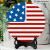 2D Flat Retro Aluminum Wall Decorations In Various Sizes. The American Independence Day Patriotic Star and Stripe Design Is Ideal for Home Décor and