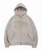 Physical Department Studded Startail Applique Zip-Up Hoodie_Greige