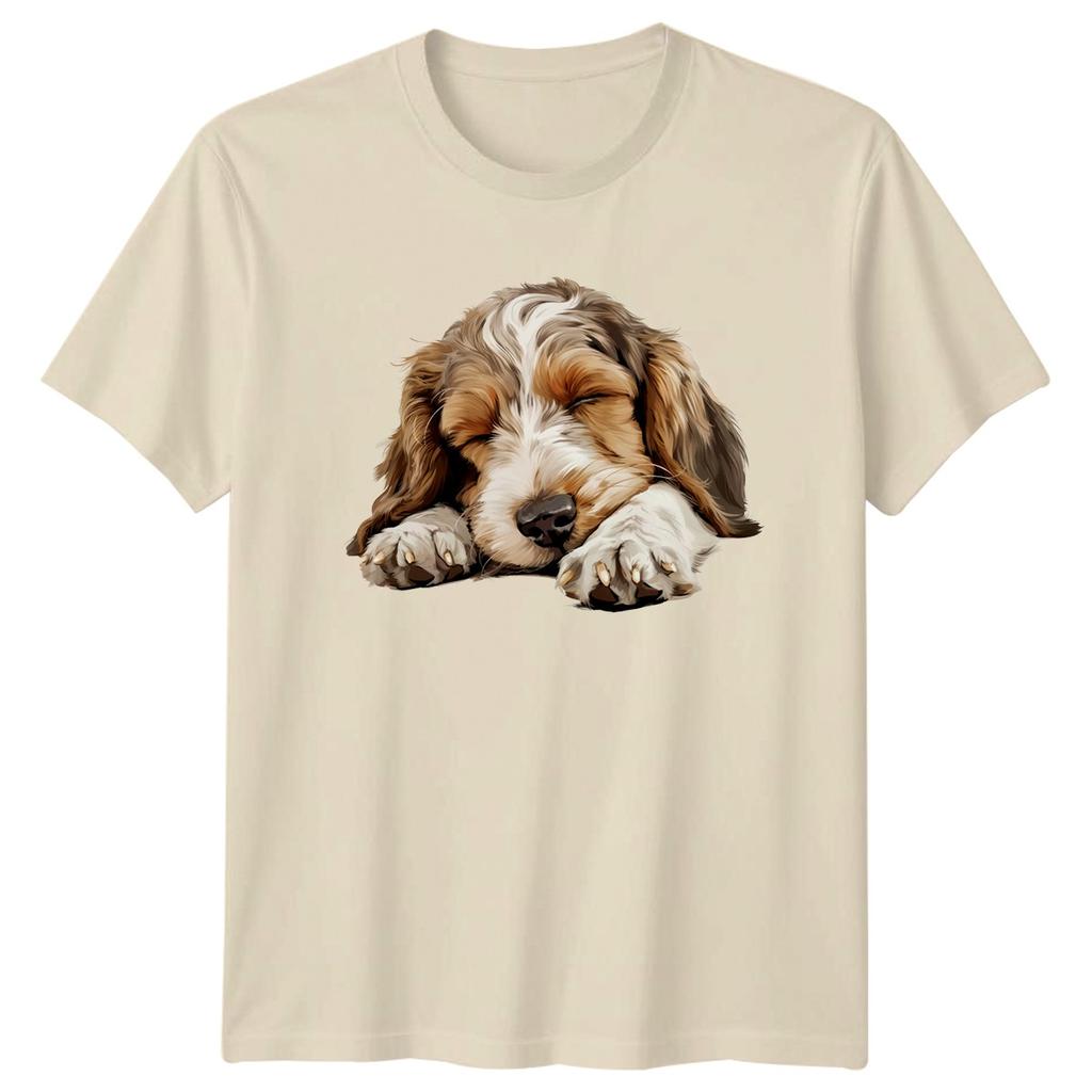 Sleeping Puppy Dogs Animals Unisexs TShirt Unisexs Tee Graphic Unisex Top e