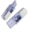 10Pcs W5W T10 Strobe Flash LED Silicone Gel Light 194 168 3014 24SMD Strobe Flash Two Modes of Operation Car Light Bulbs 12V,White