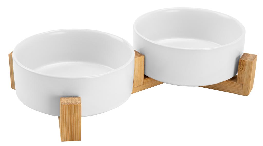 Ceramiczne miski dla psa 400ml 2x jax białe