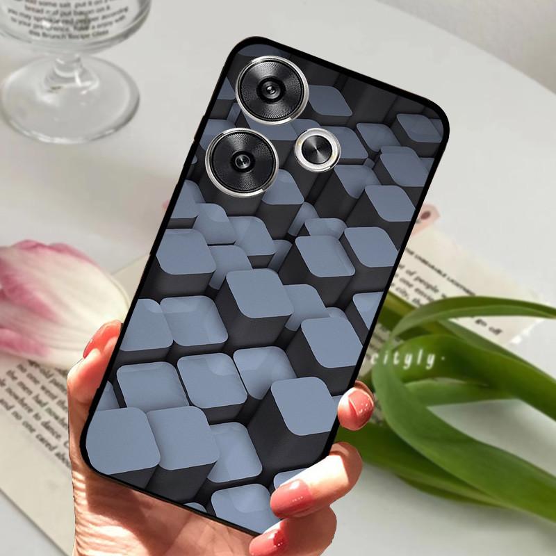 For POCO F6 Pro 5G Case POCOF6 Shockproof Soft TPU Silicone Phone Cover For Xiaomi POCO F6 Pro Capa F 6 Cartoon Matte Bumper