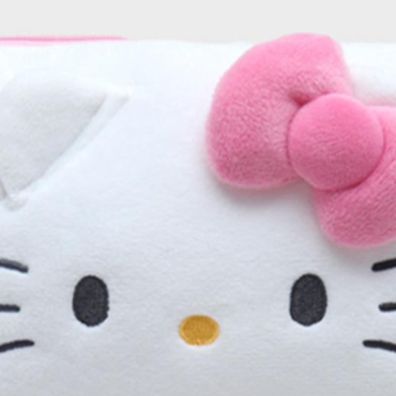 Daiso Hello Kitty Face Plush Pouch
