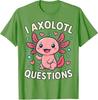 Girl I Ask Axolotl Questions Funny Toddler Cute SalaUnisexder TShirt Fashion Cartoon Animal Y2k Graphic Outfit Short Sleeve Tops
