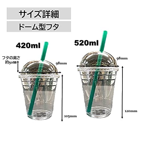 Niche Plus Takeout Clear Cups, 14 Oz (420 Ml), with Dome-Shaped Perforated Lids, Pack of 50, 14D