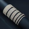 Versatile Rhinestone Bracelet: Elegant Bride's Elastic Bangle