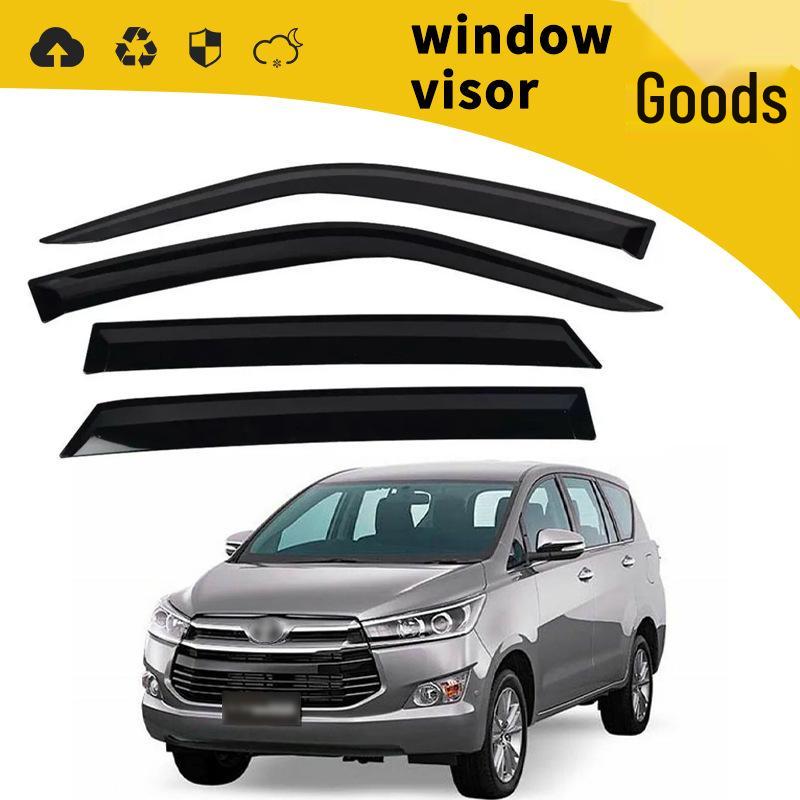 Fits 16 Toyota Innova Crysta Models: Car Door Rain Guards, Window Eyebrows, Modified Rain Shields.