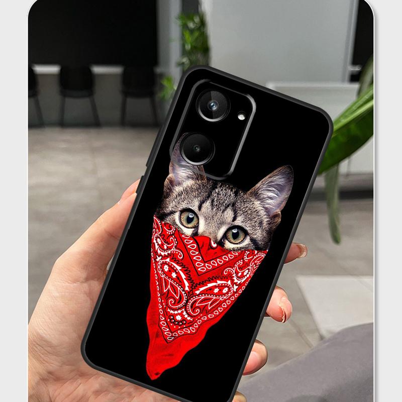 Cute Cat Kitten Case For Realme 13 12 10 11 14 Pro Plus GT6 GT7 Pro C55 C51 C25 C33 C61 C65 C67 C53 C71 C75