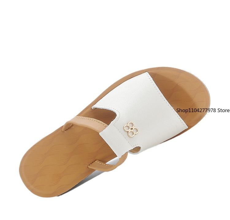 Fashion Summer 2025 Women Wedge Sandals Premium Orthopedic Open Toe Sandals Vintage Anti-slip Leather Casual Female Platform Retro Shoes