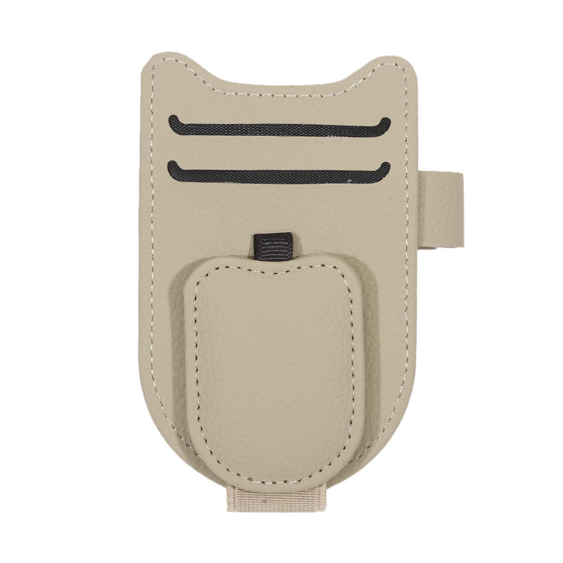 Car Sun Visor Glasses Holder Magnetic Sunglasses Clip Card Holder Storage Bag Scratch-Free Universal Eyeglasses Clip
