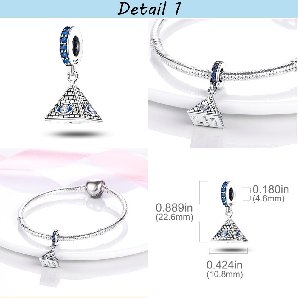 Copper Spots Series Charm Eiffel Tower Egypt Charms Pendant Fit Mula Original Sliver Bracelets Diy Jewelry Gifts