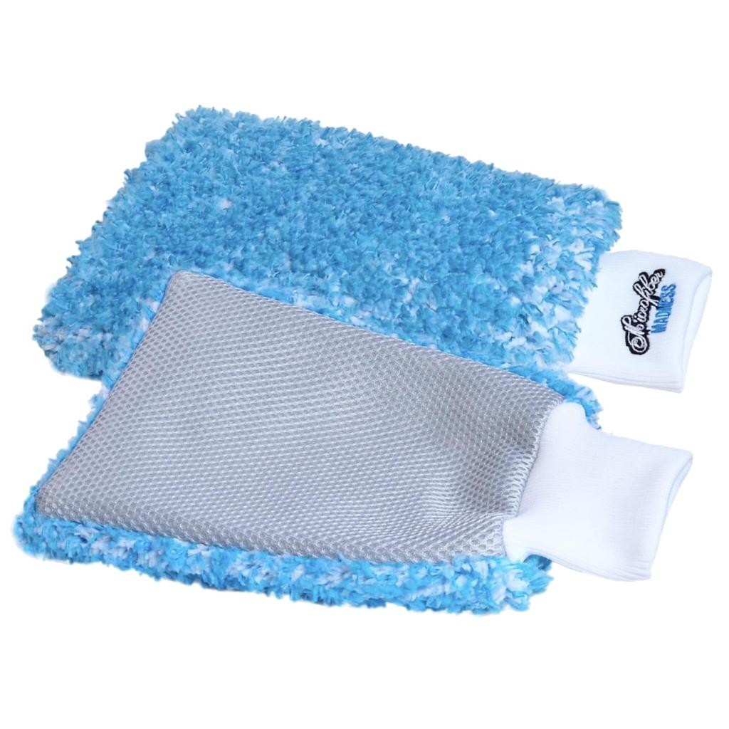 Microfiber Madness DeliMesh Car Wash Made with Polyester Deli Gentle On Delicate Mesh Side Ideal for Removing Bugs and Stubborn Made In 1 Piece Mitt,
