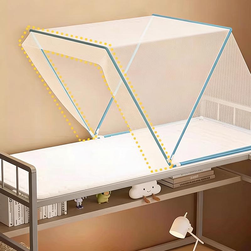 Foldable Mosquito Net Good Ventilation 1-3 People Prevent Children From Falling Off The Bed