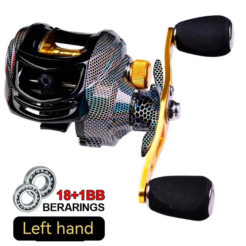 

Новая металлическая катушка для капель воды, катушка с осью 18 + 1BB, катушка 7,2:1 передаточное число, левая/правая катушка, рыболовная катушка для пресной воды, соленой воды, универсальная DW132SL