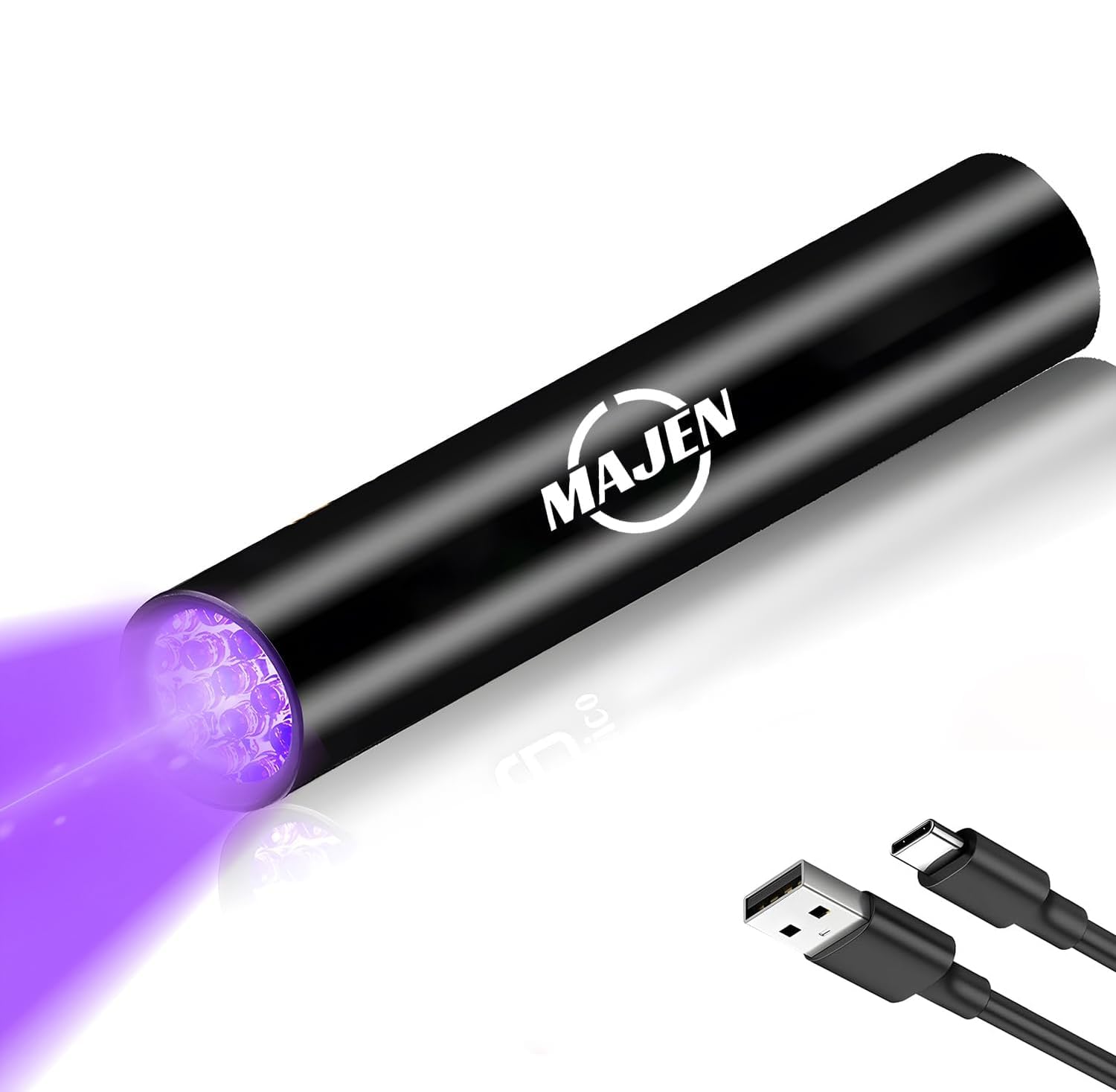 

Багатофункціональний УФ Чорне Світло з LED Довжиною Хвилі 365 нм, УФ Ліхтарик для Затвердіння Смоли, Світло для Анізакісу, Детектор Сечі Домашніх Тварин, Оцінка Мінералів, Кішка