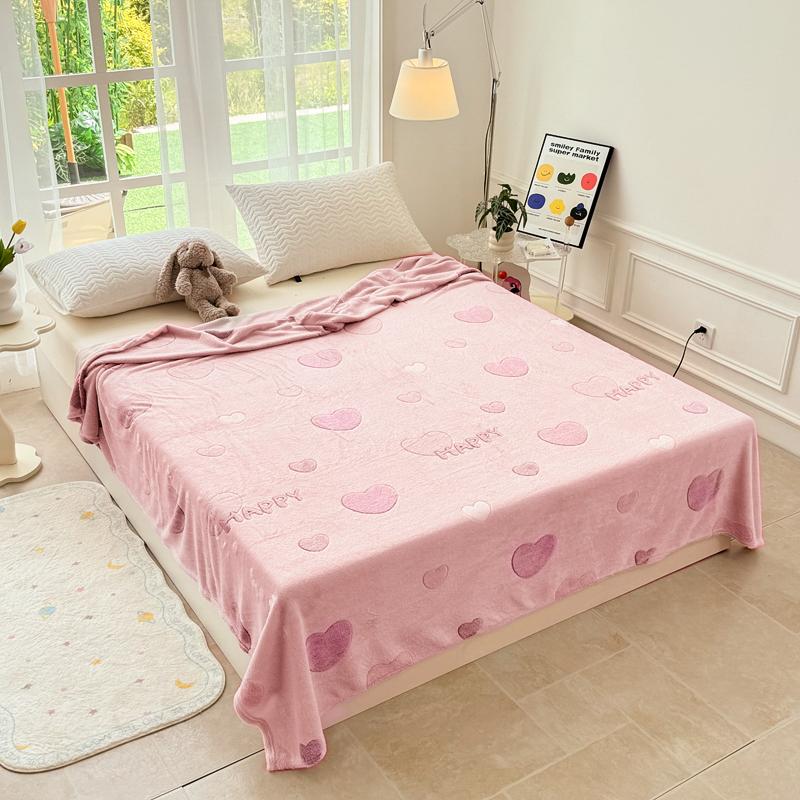 Pink Love Heart Fuzzy Blanket Throw Valentine'S Day Blankets Decorative Soft Cozy Blanket For Home Bed Sofa Couch Chair Gifts