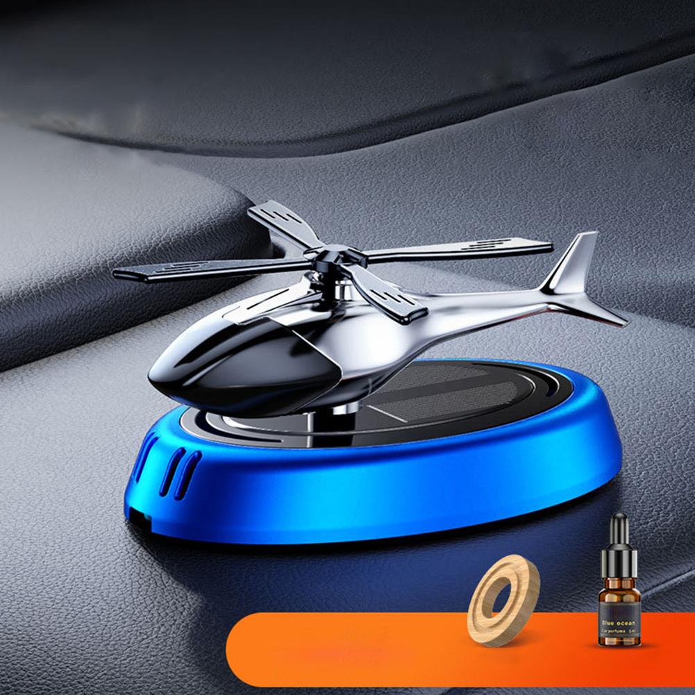 Car Air Freshener Solar Power Rotating Airplane Helicopter Car Perfume Auto Automatic Aroma Diffuser Auto Interior Decoration
