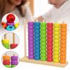 Wooden Color Sorting Stacking Toys Beads Educational Counting Game Recognition