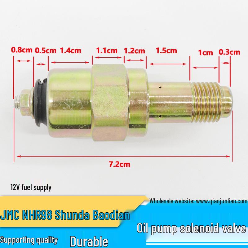 

High-Pressure 12V Oil Pump Solenoid Valve for Jiangling NHR98 Baodian Shunda Kaiyun Fuel Supply LUETUA