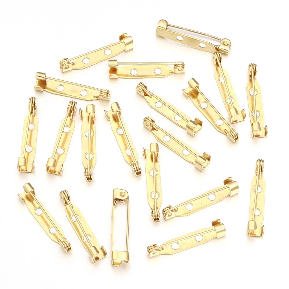 10/20pcs 17 19 25 32mm 316 Stainlesss Steel Brooch Clip Base Pins Safety Pins Brooch Settings Blank Base For DIY Jewelry Making