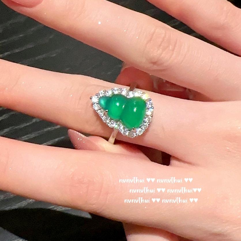 Brazilian Chalcedony Agate Gourd Gem Necklace, Papalacha, Ice Primary Color Purple Chalcedony, Zircon Necklace