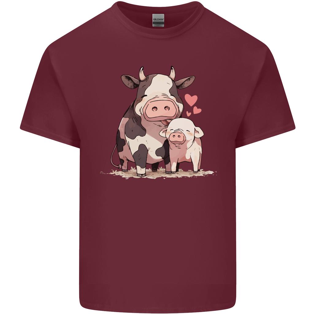 Love Is a Cow and Pig Unisexs Light Cotton TShirt