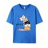 New summer style Korean version pure cotton shortsleeved top Unisex loose fit cartoon design versatile suitable for both Unisex wome