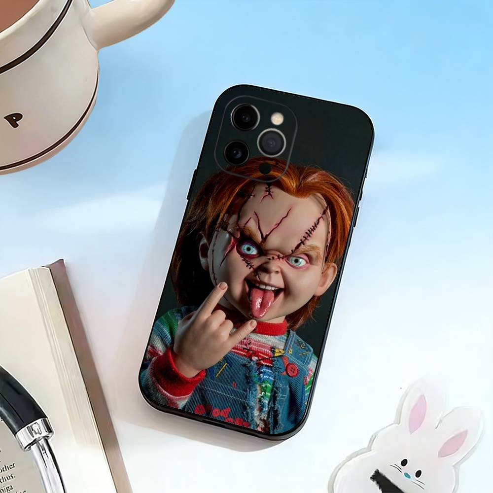 Chucky Scary Doll  Phone Case For iPhone 17, 16,15,14,13,12,11 Plus,Pro Max, Others Soft Black Cover