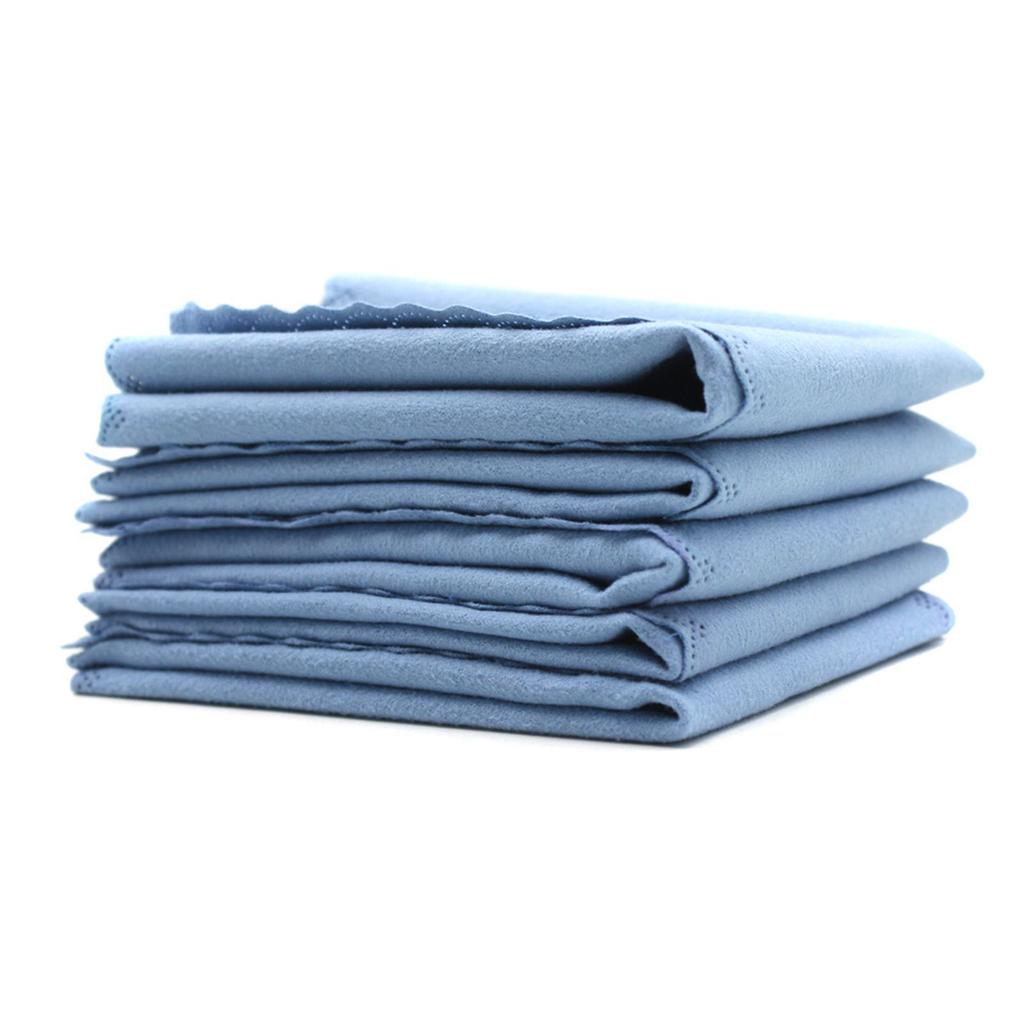 5pcs Microfiber Cleaning Polishing Polish Cloth for Musical Instrument Guitar Violin Piano Clarinet Trumpet Sax