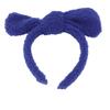Bow Headband Headdress Blue Large Cute Bow Shape Face Wash Hair Band for Makeup Spa Yoga