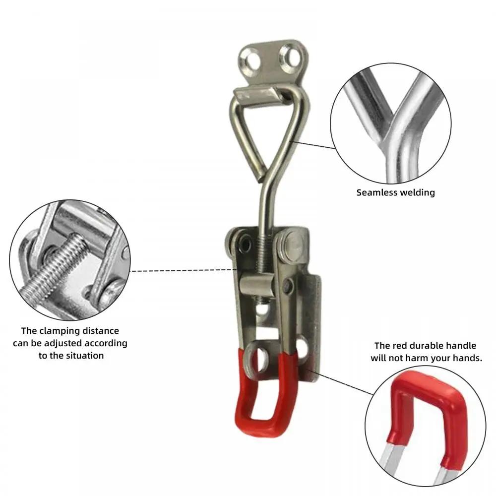 Heavy-Duty Adjustable Locking Latch Steel Swing Bolt Clamp Quick-Release Buckle for Toolbox Cabinet Gate & Industrial Fastening