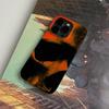 Kräftige Orange & Schwarze Abstrakte Grunge-Tusche-Spritzer Kunst-Druck Handyhülle für iPhone 17 16 15 14 11 12 13 Pro Max Air Plus Rückabdeckung