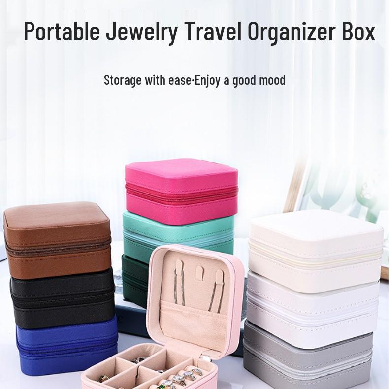 Zipper Jewelry Box: Necklace & Ring Storage Gift Box